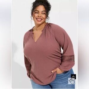 Torrid V-neck Long Sleeve Blouse Size 5